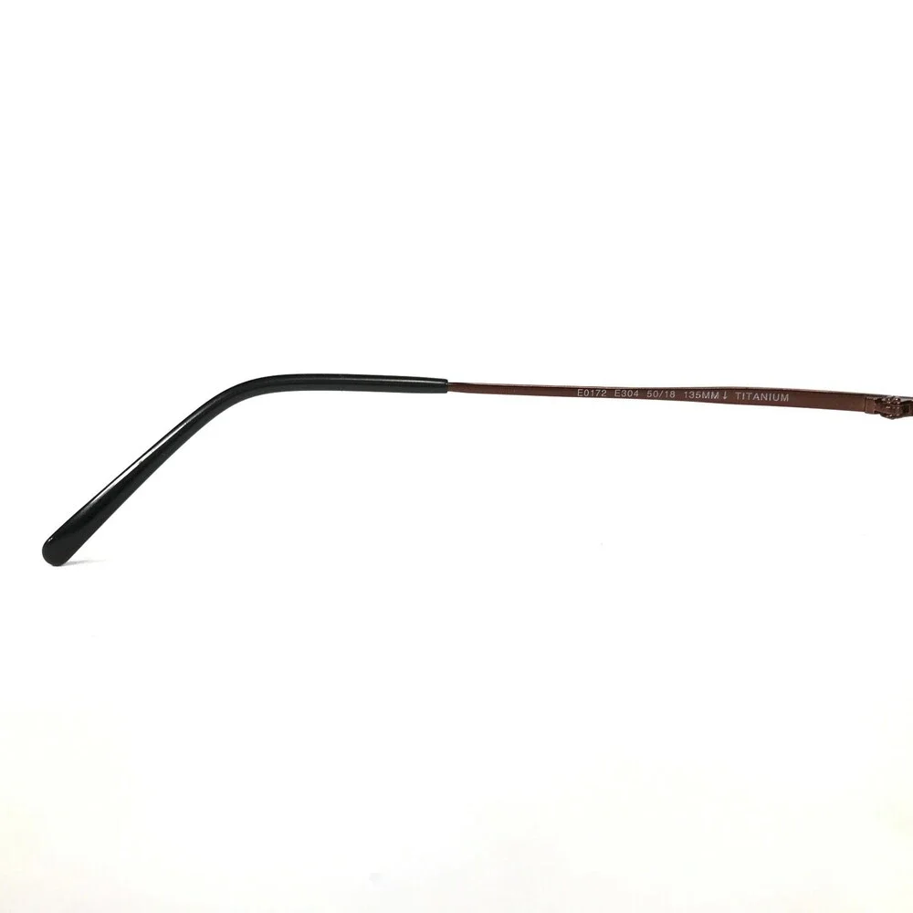 Escada Eyeglasses Frames E0172 E304 Brown Gold Round Full Rim 50-18-135